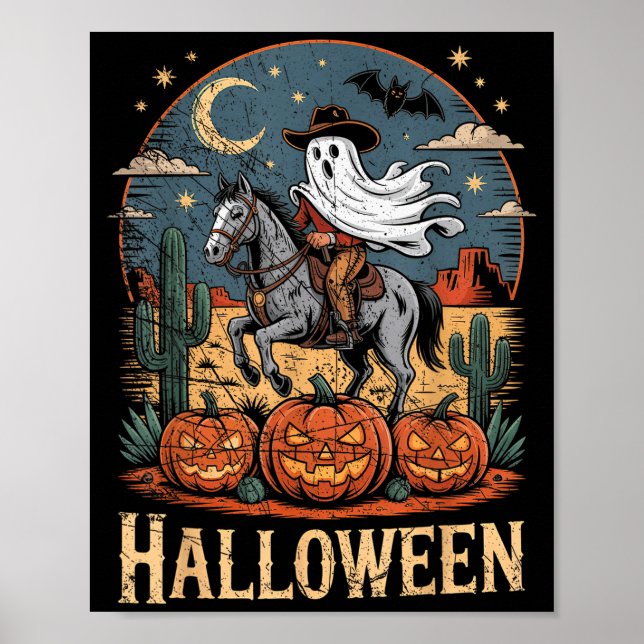 Poster Ghost Riding Horse Halloween Season  (Devant)
