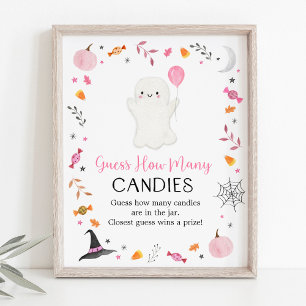 Poster Ghost rose Halloween Devinez Combien De Jeu