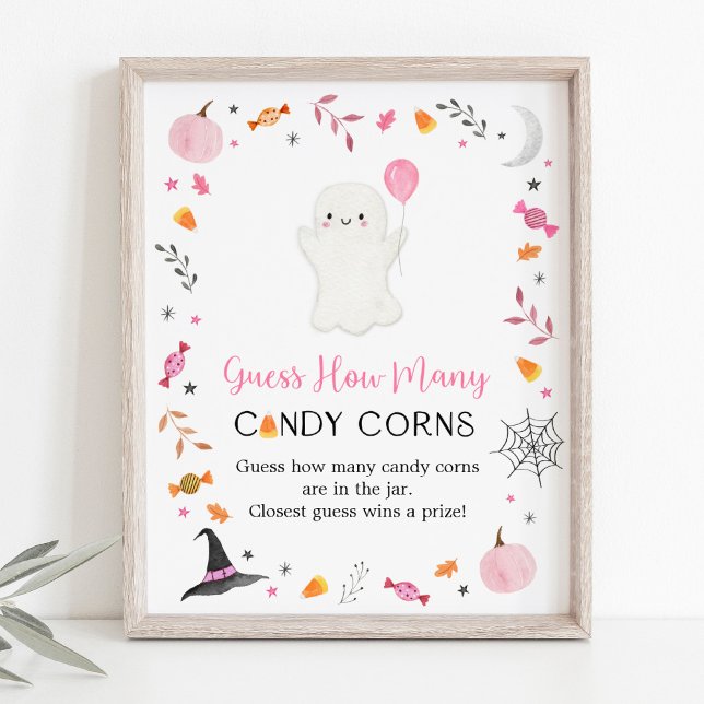 Poster Ghost rose Halloween Devinez Combien De Jeu (Créateur téléchargé)
