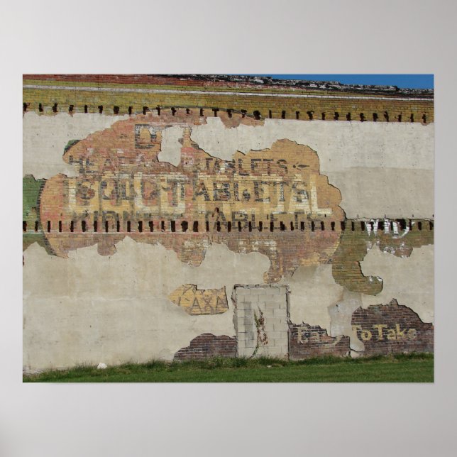 Poster Ghost Sign in Brighton, Iowa (Devant)