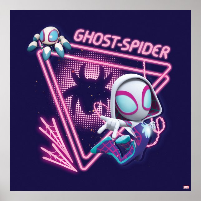 Poster Ghost-Spider et TWIRL-E Glow Webs Glow (Devant)