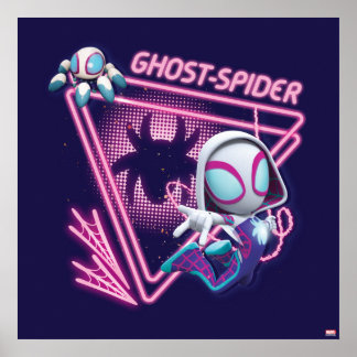 Poster Ghost-Spider et TWIRL-E Toiles lumineuses brillent