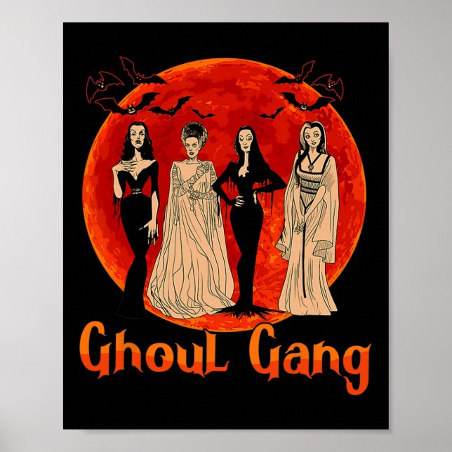 Poster Ghoul Gang Horreur Goth Queens Halloween Mariée Am (Devant)