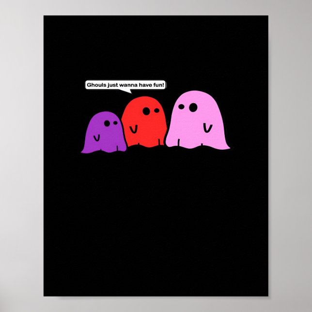 Poster Ghouls veut juste s'amuser Halloween Trending Feed (Devant)