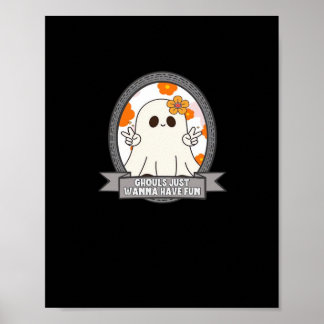 Poster Ghouls veut juste s'amuser Sloth Halloween