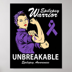 Poster Gi de sensibilisation à l'épilepsie du guerrier de