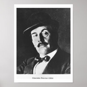 Poster Giacomo Puccini (1858-1924) 1924 (photo) (b/w