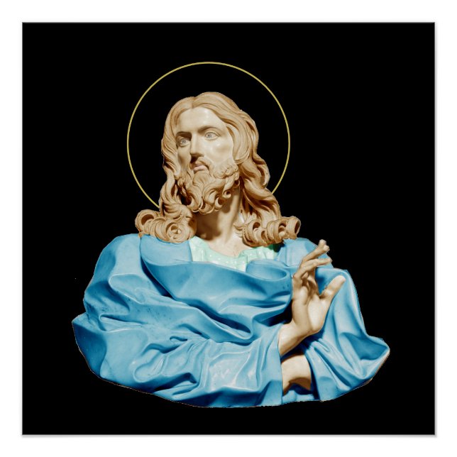 Poster Gian Lorenzo Bernini Bust of Christ 1679 (Devant)