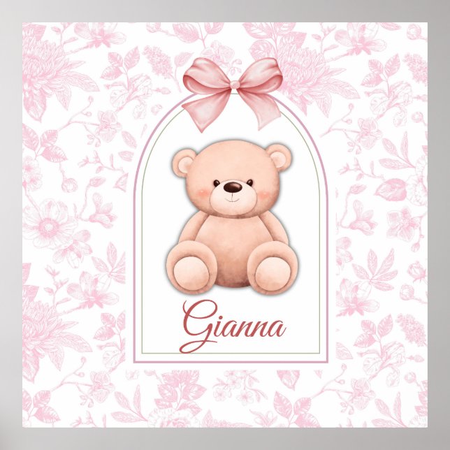 Poster Gianna | Conception personnalisée d'ours en peluch (Devant)