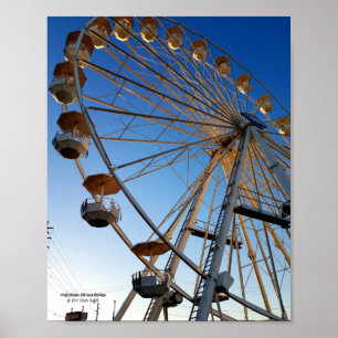 Poster Giant Ferris état de roue équitation carnaval