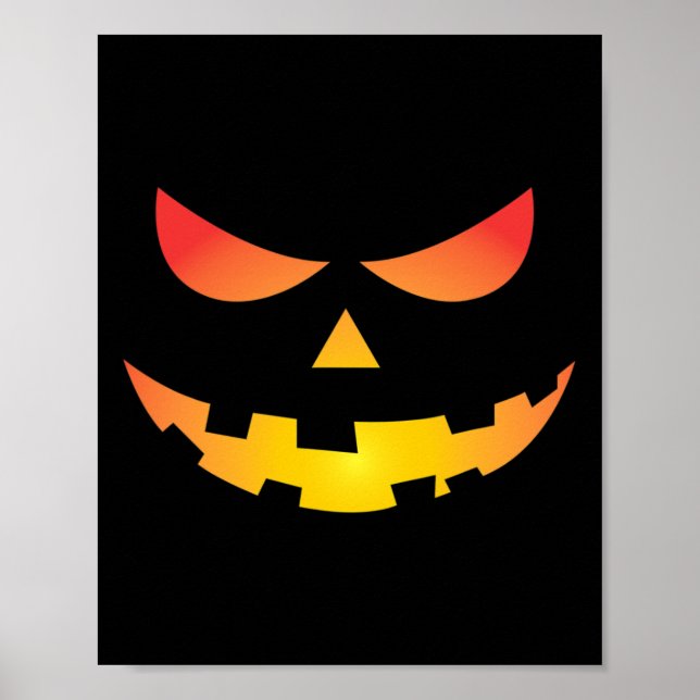 Poster Giant Jack O'Lantern Face Halloween Citrouille Amu (Devant)