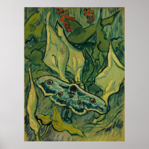 Poster Giant Peacock Moth Vincent van Gogh 1889