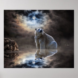 Poster Giant Polar Bear fantasy