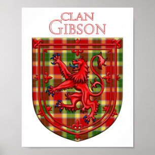 Poster Gibson Tartan Scottish Plaid Lion Rampant