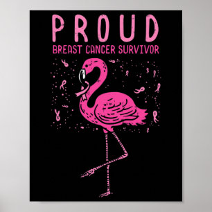 Poster Gif Sensibilisation au Cancer du Sein Rose Flamant