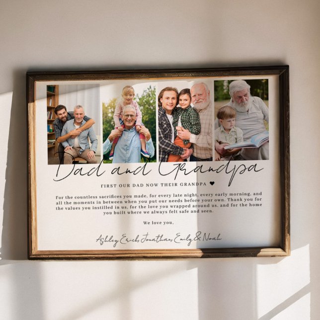 Poster Gift for Dad And Grandpa from Kids and Grandkids (Créateur téléchargé)