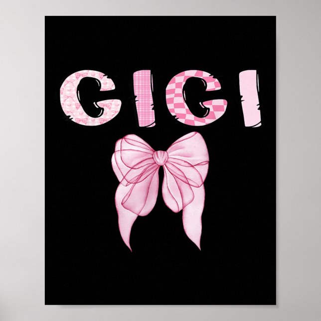 Poster Gigi Birthday Girl Matching Coquette Nk Bow  (Devant)