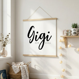 Poster Gigi Élégant de toujours Année de Famille Script