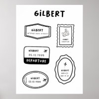 Gilbert - Collection de timbres de voyage | Concep