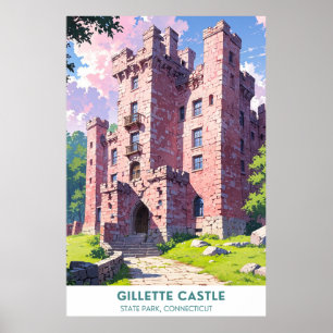 Poster Gillette Castle State Park, Connecticut