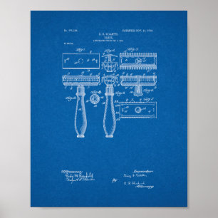 Poster Gillette Razor Patent - Plan directeur