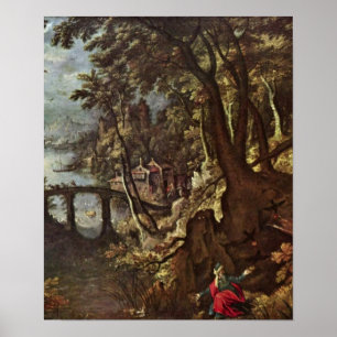Poster Gillis van Coninxloo - Elijah est nourrie par des 