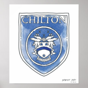 Poster Gilmore Girls   Badge d'aquarelle Chilton Academy