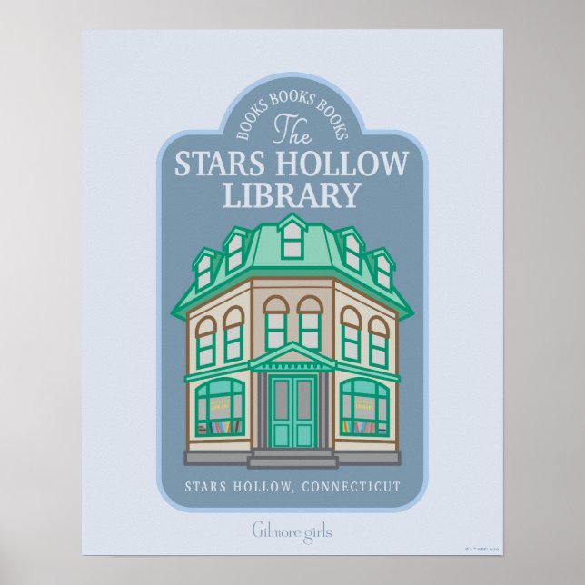 Poster Gilmore Girls | Bibliothèque Stars Hollow (Devant)