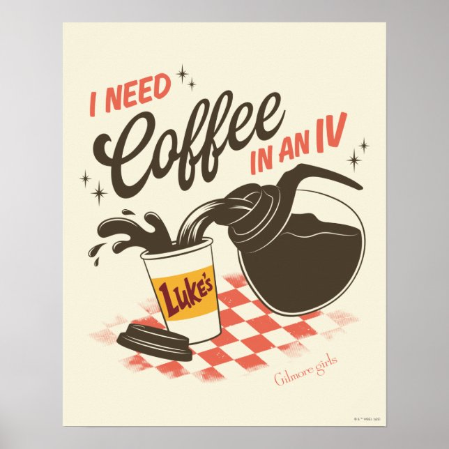 Poster Gilmore Girls Luke’s Coffee IV Quote (Devant)