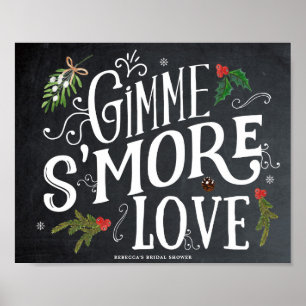 Poster gimme smore amour noël faveurs signe
