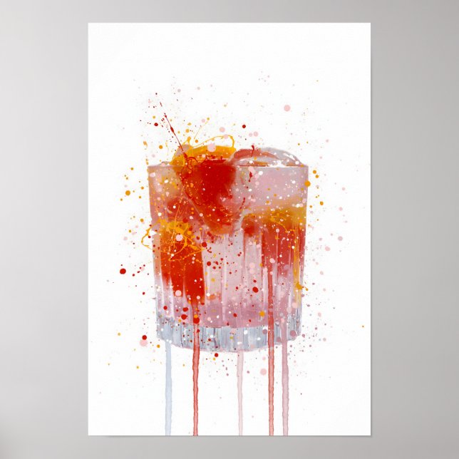 Poster Gin & Tonic 'Pamplemousse Rose' (Devant)
