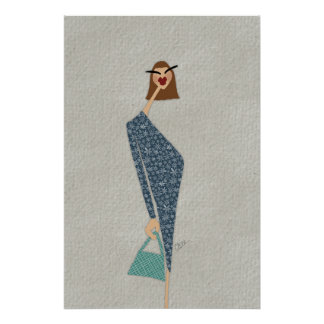 Poster Ginette en promenade Mode