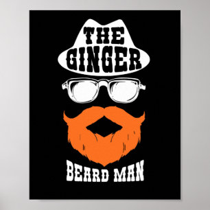 Poster Ginger Beard Man Funny Redhead Irish Beares Men