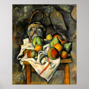 Poster Ginger Jar and Fruit - Paul Cezanne - c1895
