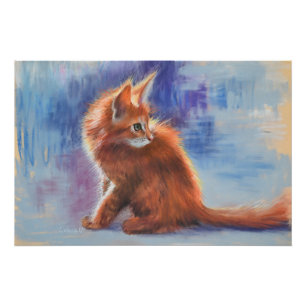 Poster Ginger Kitten dans la lumière pastel