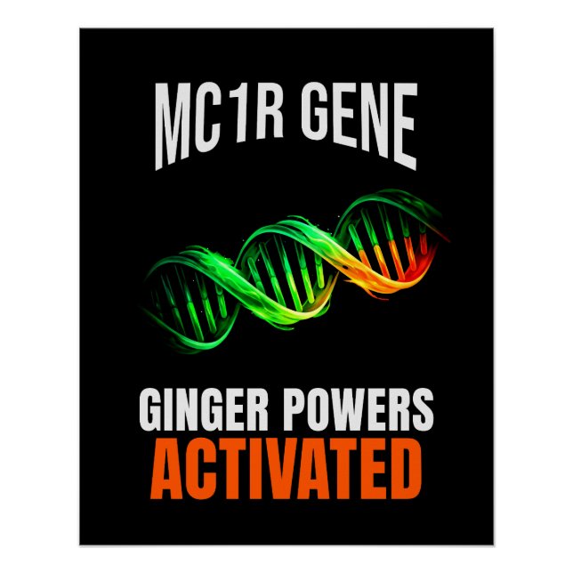 Poster Ginger Powers Activated DNA Mutant Funny Redhead (Devant)