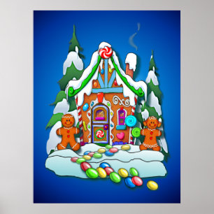 Poster GINGERBREAD HOUSE par SHARON SHARPE