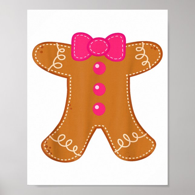 Poster Gingerbread Shirt Adult Kids Men Women Cookie Cost (Devant)