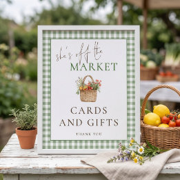 Poster Gingham Elle est hors du Marché Cartes Cadeaux Ent