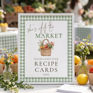 Poster Gingham Elle est hors du Marché Panneau de Recette