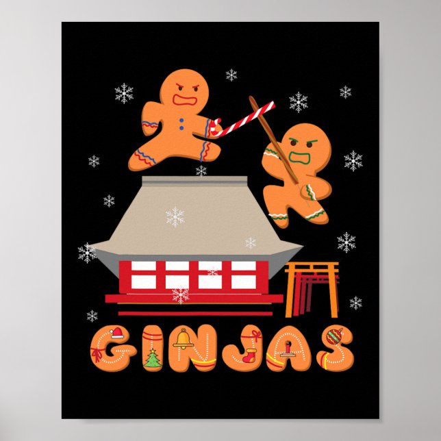 Poster Ginja Ninja Ginjas Gingerpain Ninjas Christmas Gi (Devant)