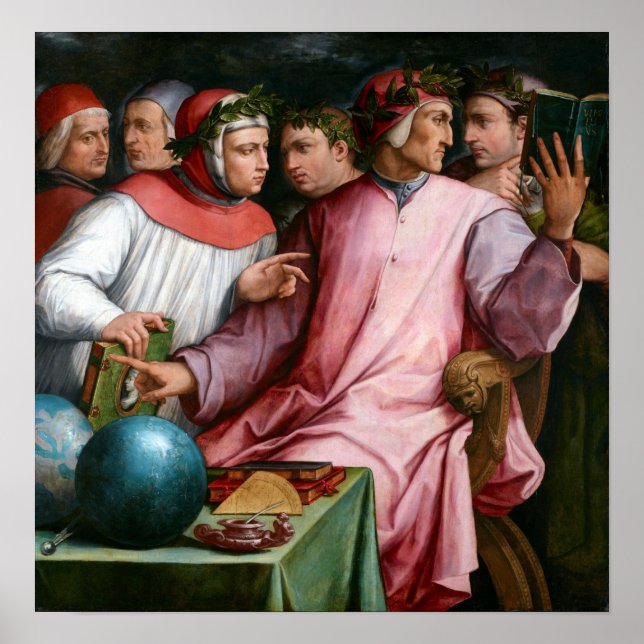 Poster Giorgio Vasari Six Poètes toscans (Devant)