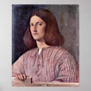 Poster Giorgione - Portrait d'un jeune homme