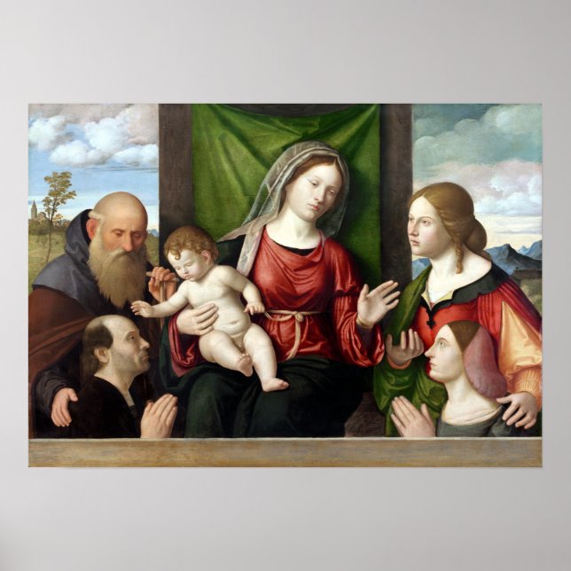 Poster Giovanni Battista Cima da Conegliano Virgin (Devant)
