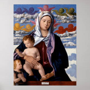 Poster Giovanni Bellini Madonna et enfant avec St John