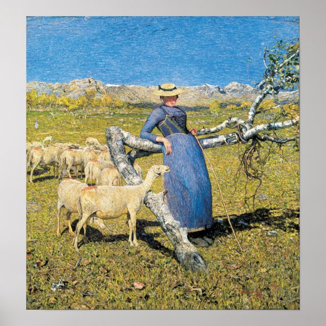 Poster Giovanni Segantini à midi dans les Alpes (Devant)