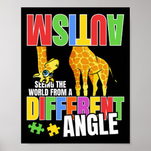 Poster Girafe Autisme Drôle Voir Le Monde D'un Point De V