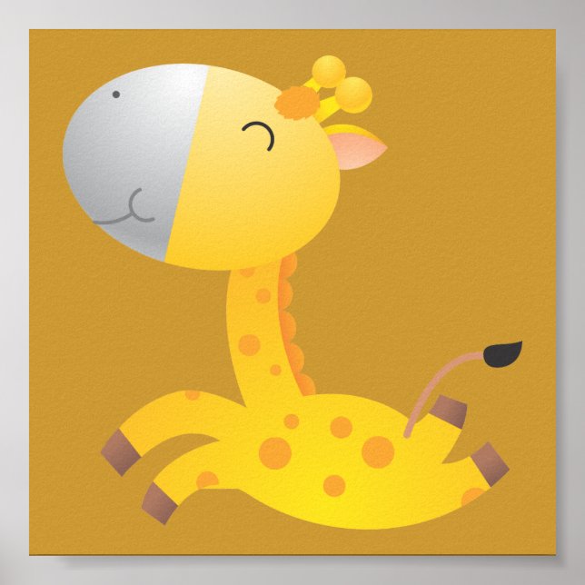 Poster Girafe bébé / Décor de pépinière (Devant)