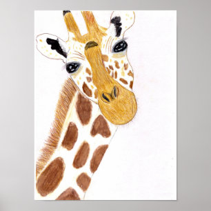 Poster Girafe Drôle