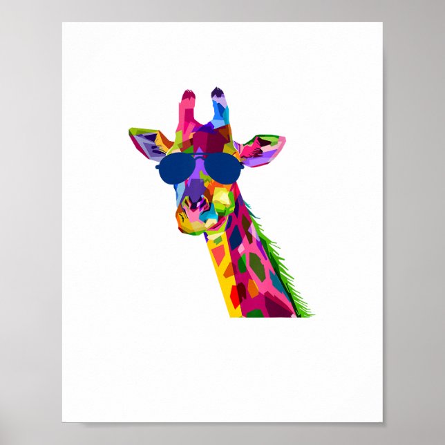 Poster Girafe Gardien de Zoo Safari Animal Girafe  (Devant)